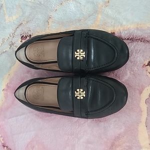 Tory Burch Jolie Logo Leather Loafers Perfect Black